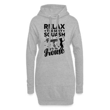 Détendez-vous Le joueur de squash sexy est là - Squash Play - Sweat-shirt à capuche long Femme - gris chiné - Devant