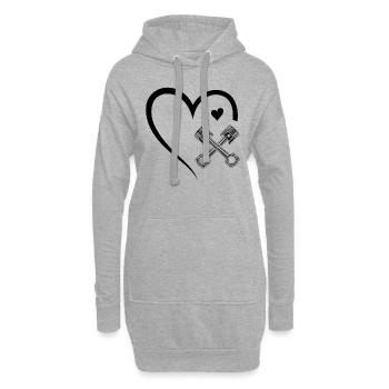 Mécanique automatique Cardio Mécanique piston - Sweat-shirt à capuche long Femme - gris chiné - Devant