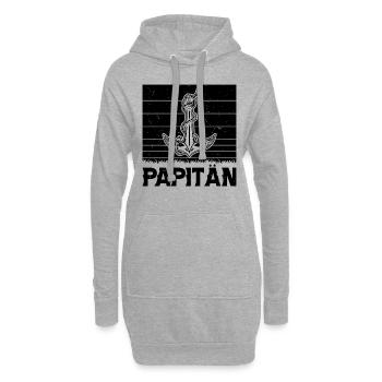 Fête des pères Idées amusantes pour la fête des pères Papa Papa - Sweat-shirt à capuche long Femme - gris chiné - Devant