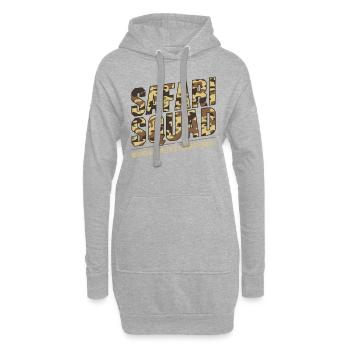 Safari Squad - Abenteuer Zusammen, Erinnerungen - Hoodie-Kleid - Grau meliert - Vorne