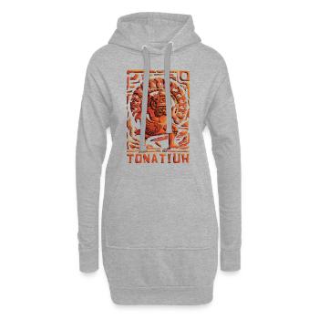 Dieu aztèque Mythologie ancienne Tonatiuh - Sweat-shirt à capuche long Femme - gris chiné - Devant