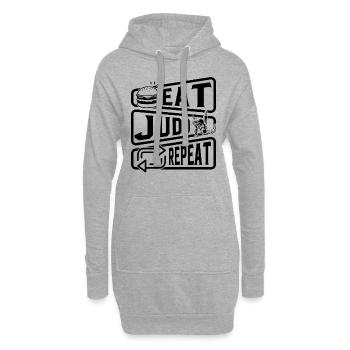 Eat Judo Repeat - Judo Lover Judo Fighter Judo Mar - Sweat-shirt à capuche long Femme - gris chiné - Devant