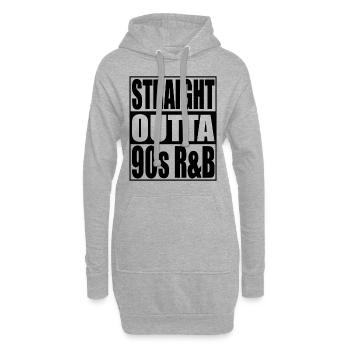 Straight Outta 90s R&B Musik - Hoodie-Kleid - Grau meliert - Vorne