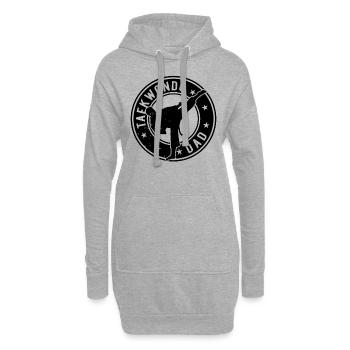 Taekwondo Papa Combattant de Taekwondo - Sweat-shirt à capuche long Femme - gris chiné - Devant