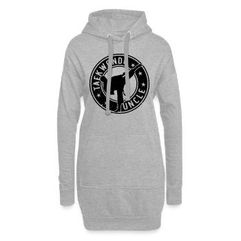 Taekwondo Oncle combattant de Taekwondo - Sweat-shirt à capuche long Femme - gris chiné - Devant