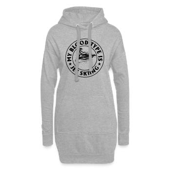 Mon groupe sanguin est Jet ski - Funny Jetski Rider J - Sweat-shirt à capuche long Femme - gris chiné - Devant