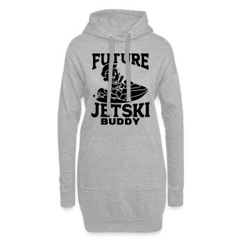 Future Jetski Buddy - Bébé Jetski Rider - Sweat-shirt à capuche long Femme - gris chiné - Devant