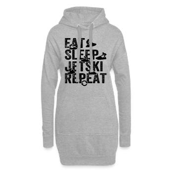 Manger dormir Jetski Repeat - Amateur de jetski Jetski Raci - Sweat-shirt à capuche long Femme - gris chiné - Devant