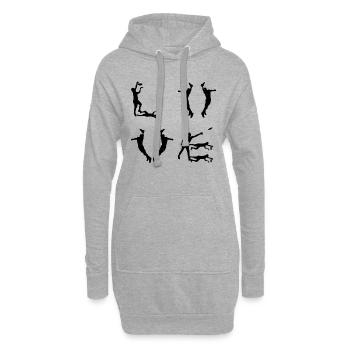 Love Disc Golf - Disc Golfer Disc Golfing - Hoodie-Kleid - Grau meliert - Vorne