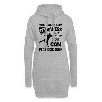 Le bonheur n’achète pas, mais vous pouvez jouer au disc golf - Sweat-shirt à capuche long Femme - gris chiné - Devant
