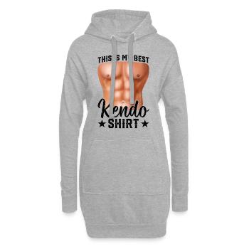 C’est mon meilleur maillot de Kendo Kendo Fighter - Sweat-shirt à capuche long Femme - gris chiné - Devant