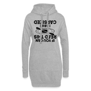 Funny Kayaking - If You Can Read This I Have - Hoodie-Kleid - Grau meliert - Vorne