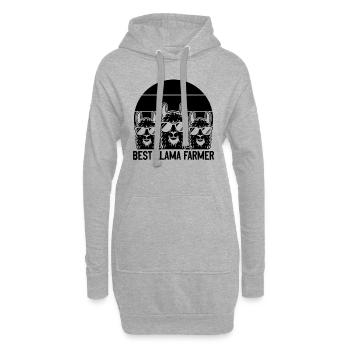 Best Llama Farmer - Hoodie-Kleid - Grau meliert - Vorne