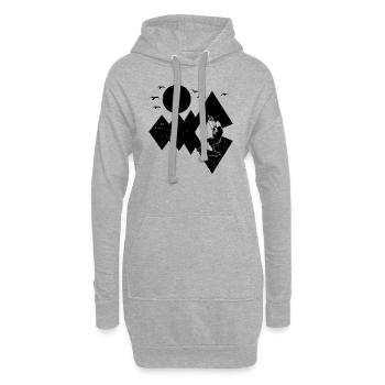 Kitesurfer Kitesurfing Watersports Kiteboarding - Hoodie-Kleid - Grau meliert - Vorne