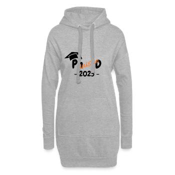Abschluss Doktor Phinished 2023 - Hoodie-Kleid - Grau meliert - Vorne