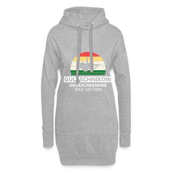 Gulaschkanone Feldküche - Hoodie-Kleid - Grau meliert - Vorne