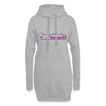 Farben änderbar | Saufschwester Saufen Sis - Hoodie-Kleid - Grau meliert - Vorne
