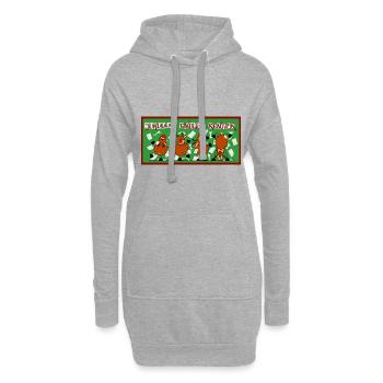 juhuuuu endlich Rentier - Hoodie-Kleid - Grau meliert - Vorne