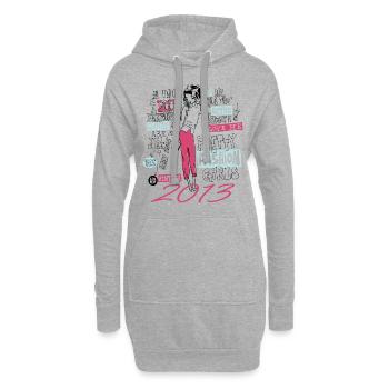 Jahrgang 2013 Geburtstagsgeschenk 2013 Mädchen 2013 - Hoodie-Kleid - Grau meliert - Vorne