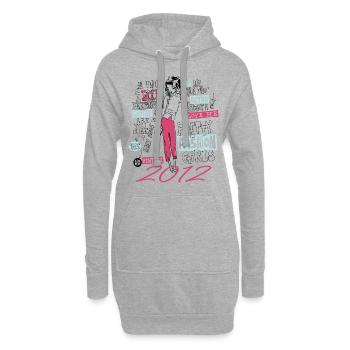 Millésime 2012 Cadeau Anniversaire 2012 Fille 2012 - Sweat-shirt à capuche long Femme - gris chiné - Devant