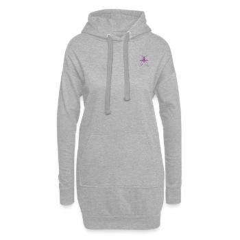 Mücke 3D Optik - Hoodie-Kleid - Grau meliert - Vorne