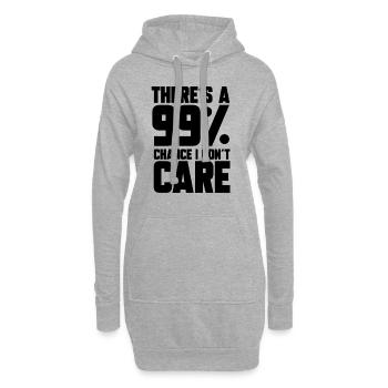 DON´T CARE, GESCHENK - Hoodie-Kleid - Grau meliert - Vorne