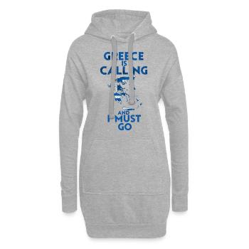 Griechenland - Hoodie-Kleid - Grau meliert - Vorne