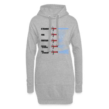 Feuerwehrmann Feuerwehrauto Feuerwehr Geschenk - Hoodie-Kleid - Grau meliert - Vorne