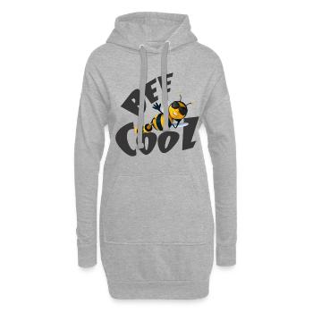 Bee cool Bienen Imker Geschenk - Hoodie-Kleid - Grau meliert - Vorne
