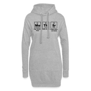 Mère Cadeau Chimie Biologie - Sweat-shirt à capuche long Femme - gris chiné - Devant