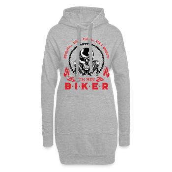 Motorradfahrer Spruch - Hoodie-Kleid - Grau meliert - Vorne