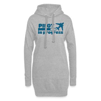 Pilote en cours dit pilote - Sweat-shirt à capuche long Femme - gris chiné - Devant