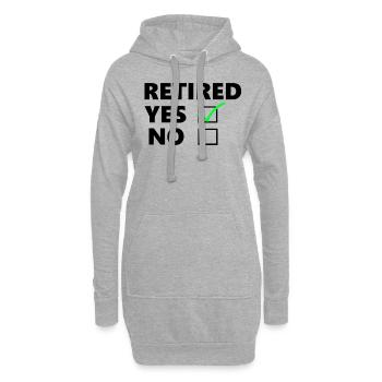 retraité - Sweat-shirt à capuche long Femme - gris chiné - Devant