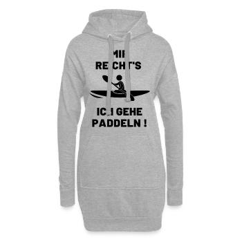 C'est assez pour moi, pagayer, cadeaux, sports - Sweat-shirt à capuche long Femme - gris chiné - Devant