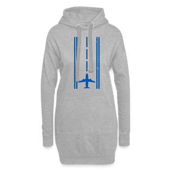 Cadeau pilote pilote - Sweat-shirt à capuche long Femme - gris chiné - Devant