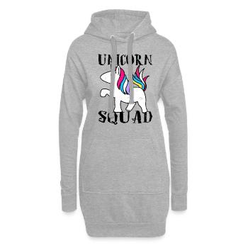 Licorne escouade licornes - Sweat-shirt à capuche long Femme - gris chiné - Devant