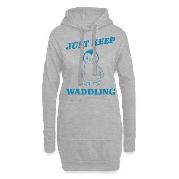 Continuez à vous dandiner Cadeau - Sweat-shirt à capuche long Femme - gris chiné - Devant