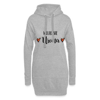 Weltbeste Uroma Uromi Urgroßmutter Geschenk - Hoodie-Kleid - Grau meliert - Vorne