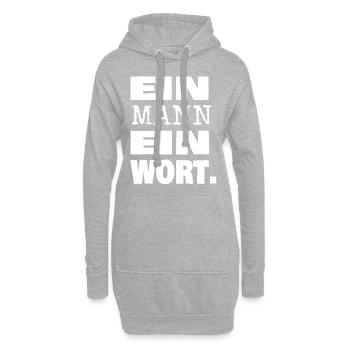Ein Mann - Hoodie-Kleid - Grau meliert - Vorne