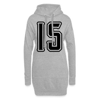 Symbole de 15 chiffres - Sweat-shirt à capuche long Femme - gris chiné - Devant
