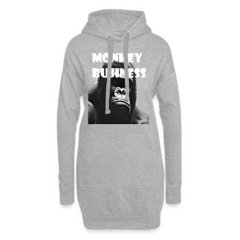 Singeries - Sweat-shirt à capuche long Femme - gris chiné - Devant