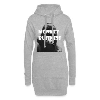 Monkey Business - Gorille - Sweat-shirt à capuche long Femme - gris chiné - Devant
