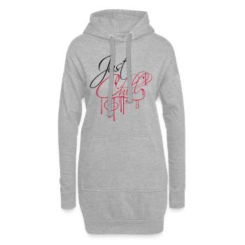 Graffiti gouttes just chill détend détends r - Sweat-shirt à capuche long Femme - gris chiné - Devant