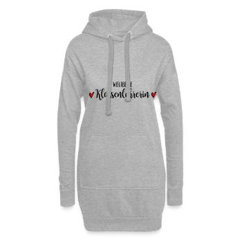 Beste Klassenlehrerin Lehrerin Schule Abschied - Hoodie-Kleid - Grau meliert - Vorne
