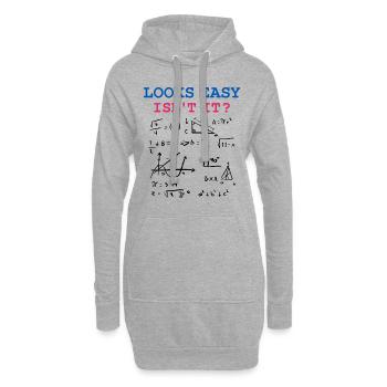 Funny Math Jokes, Physics and Math Formulas - Hoodie Dress - heather grey - Front