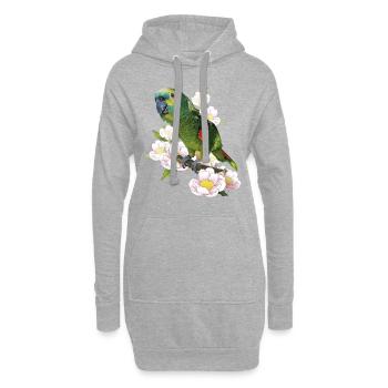 Die Blaustirnamazone - Hoodie-Kleid - Grau meliert - Vorne