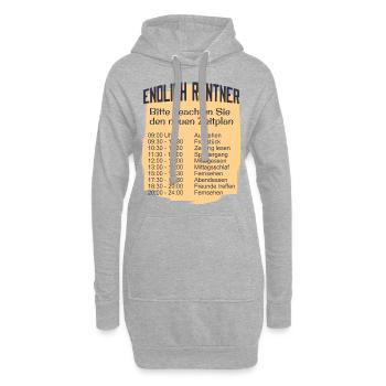 Endlich Rentner Zeitplan Tagesablauf Wochenplan - Hoodie-Kleid - Grau meliert - Vorne