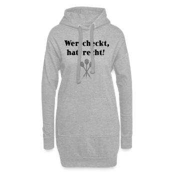 Toute personne qui a vérifié droit - Sweat-shirt à capuche long Femme - gris chiné - Devant