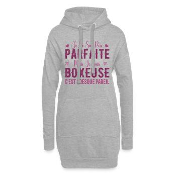 Nicht perfekt, aber ich bin ein Boxer - Boxer-Geschenk - Hoodie-Kleid - Grau meliert - Vorne