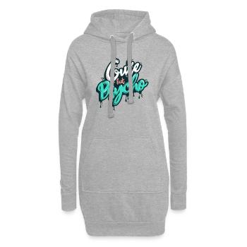 Cute But Psycho - Hoodie-Kleid - Grau meliert - Vorne
